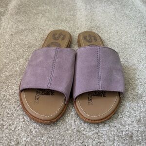 Women’s Sorel Purple Suede Slide Sandals